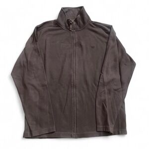 F&F Brown Full Zip Sweater Men's Size Large Y2K 2000s Skate Grunge Fall
